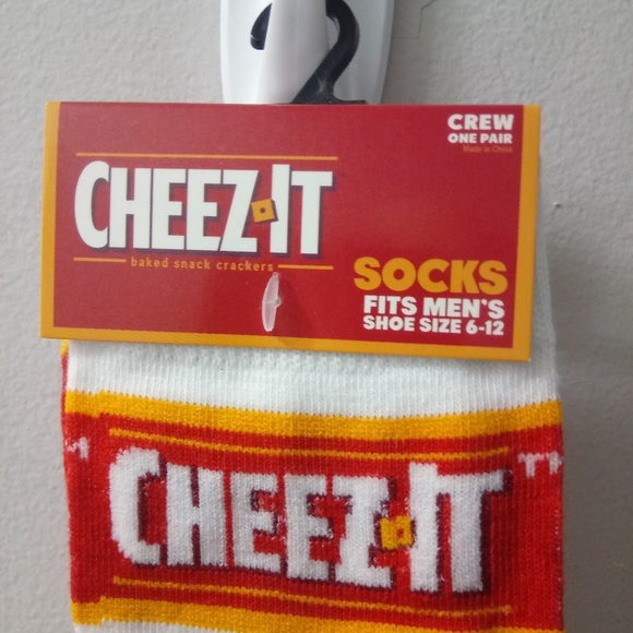 🚨 SOLD OUT🚨Cheez-It, Socks, Crew Style, Size Fits Men's 6-12, Color White, - Picture 3 of 6